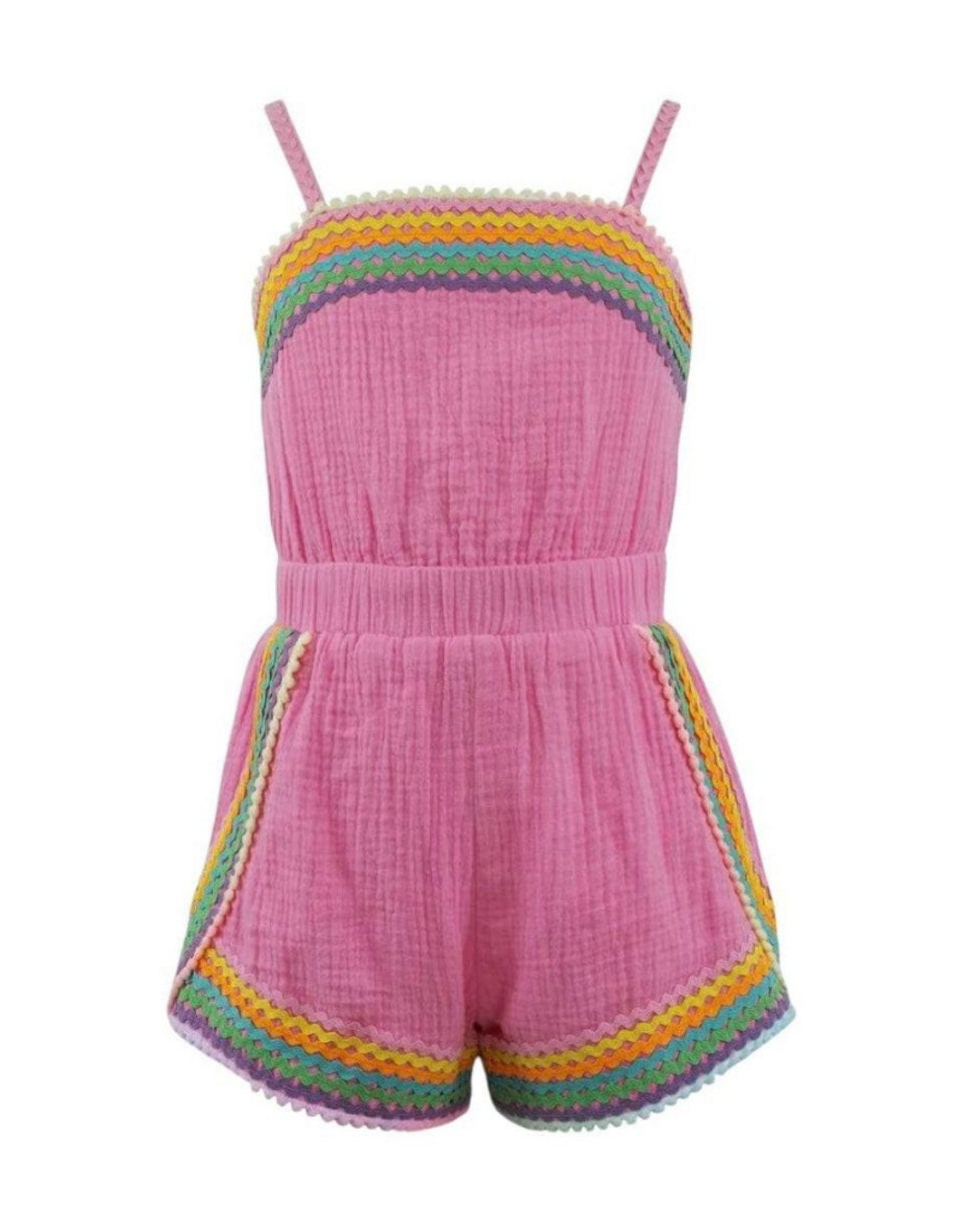 Lola and the Boys Pink Rainbow Summer Romper