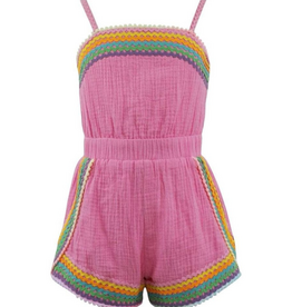 Lola and the Boys Pink Rainbow Summer Romper