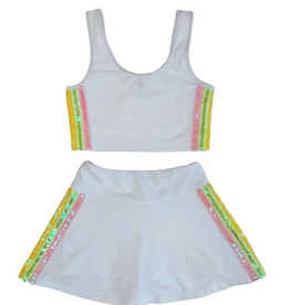 Lola and the Boys Rainbow Sherbet Sequin Tennis Set