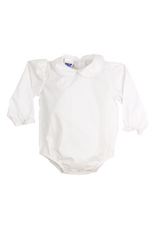 The Bailey Boys Long Sleeve White Woven Girls Peter Pan Onesie