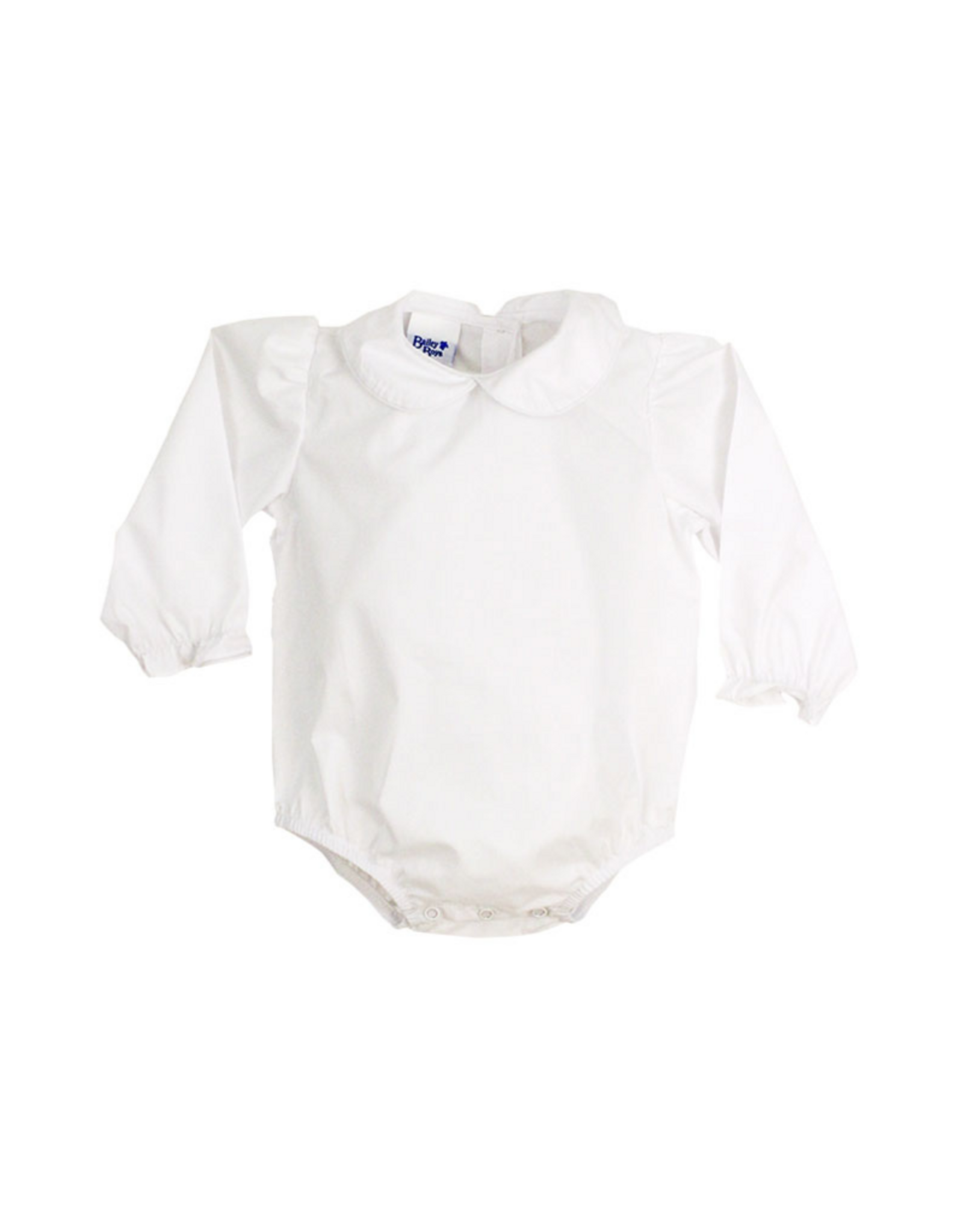 The Bailey Boys Long Sleeve White Woven Girls Peter Pan Onesie