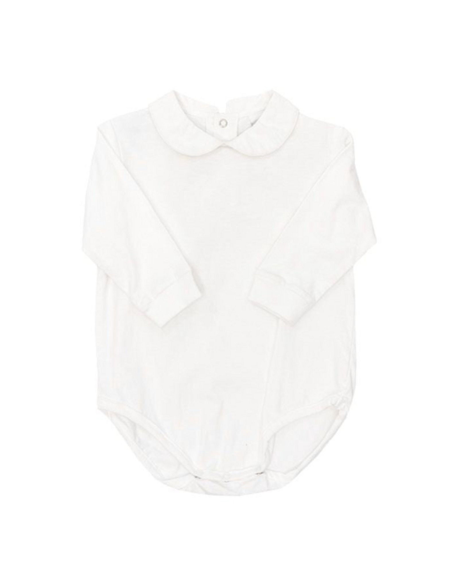 The Bailey Boys Long Sleeve White Knit Boys Peter Pan Onesie