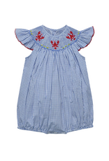Baby Sen Georgette Smocked Bishop Bubble, Crawfish