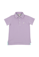 The Beaufort Bonnet Company Prim and Proper Polo SS, Valley High Violet Stripe