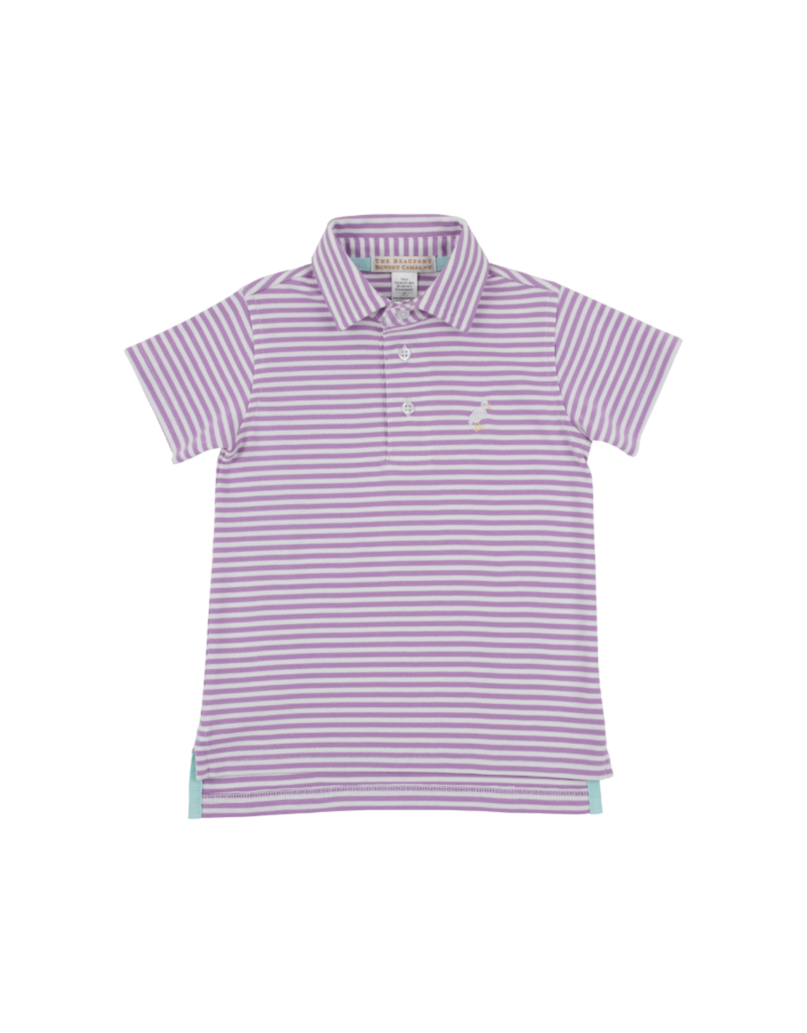 The Beaufort Bonnet Company Prim and Proper Polo SS, Valley High Violet Stripe