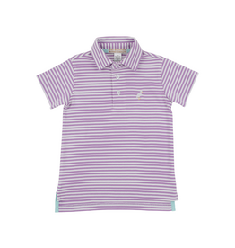 The Beaufort Bonnet Company Prim and Proper Polo SS, Valley High Violet Stripe