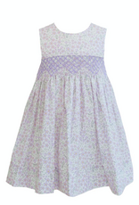 Krewe Kids Avery Purple Floral Smocked Dress