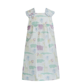 Krewe Kids Macy Zoo Print Dress