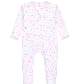 Magnolia Baby Little Golfers Ruffle Zip Footie, Pink