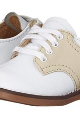 Footmates Cheer White And Ecru Saddle Oxford