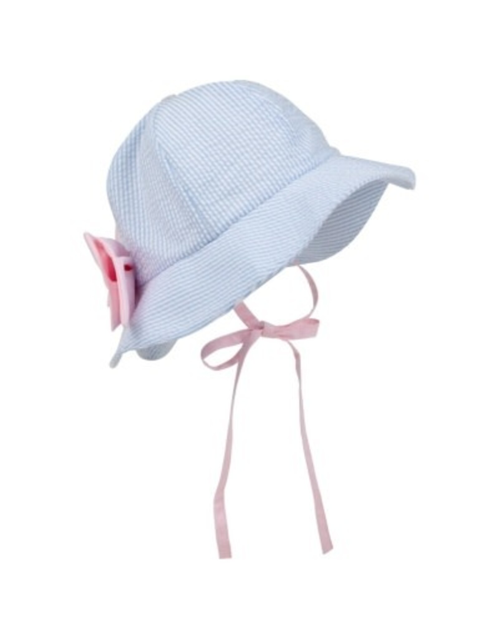 The Beaufort Bonnet Company Pippa Petal Hat, Breakers Blue Seersucker