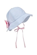 The Beaufort Bonnet Company Pippa Petal Hat, Breakers Blue Seersucker