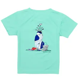 Properly Tied Performance Tee SS Golf Clubs, Soft Green