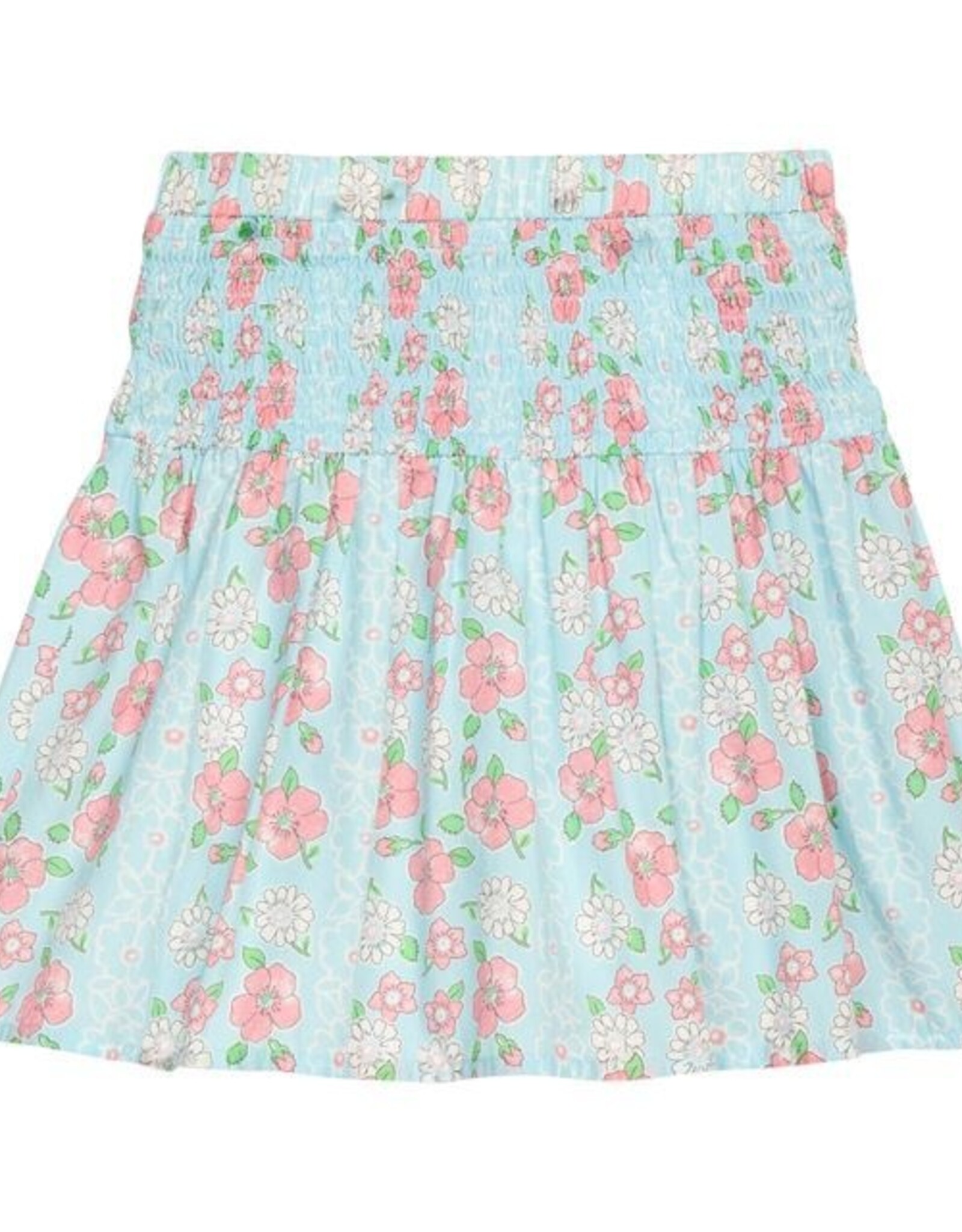 Bisby Smocked Waist Skirt, Meadow Marguerite Floral