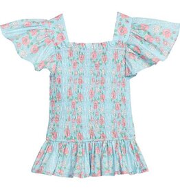 Bisby India Top, Meadow Marguerite Floral