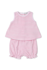 Kissy Kissy Pink Stripe Cabana Terry Sunsuit Set