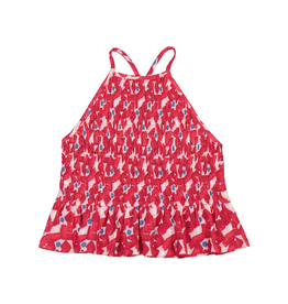 Mayoral Printed Knit Top, Cherry