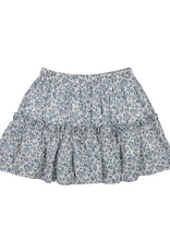 Mayoral Printed Dobby Skirt, Sky Blue Floral
