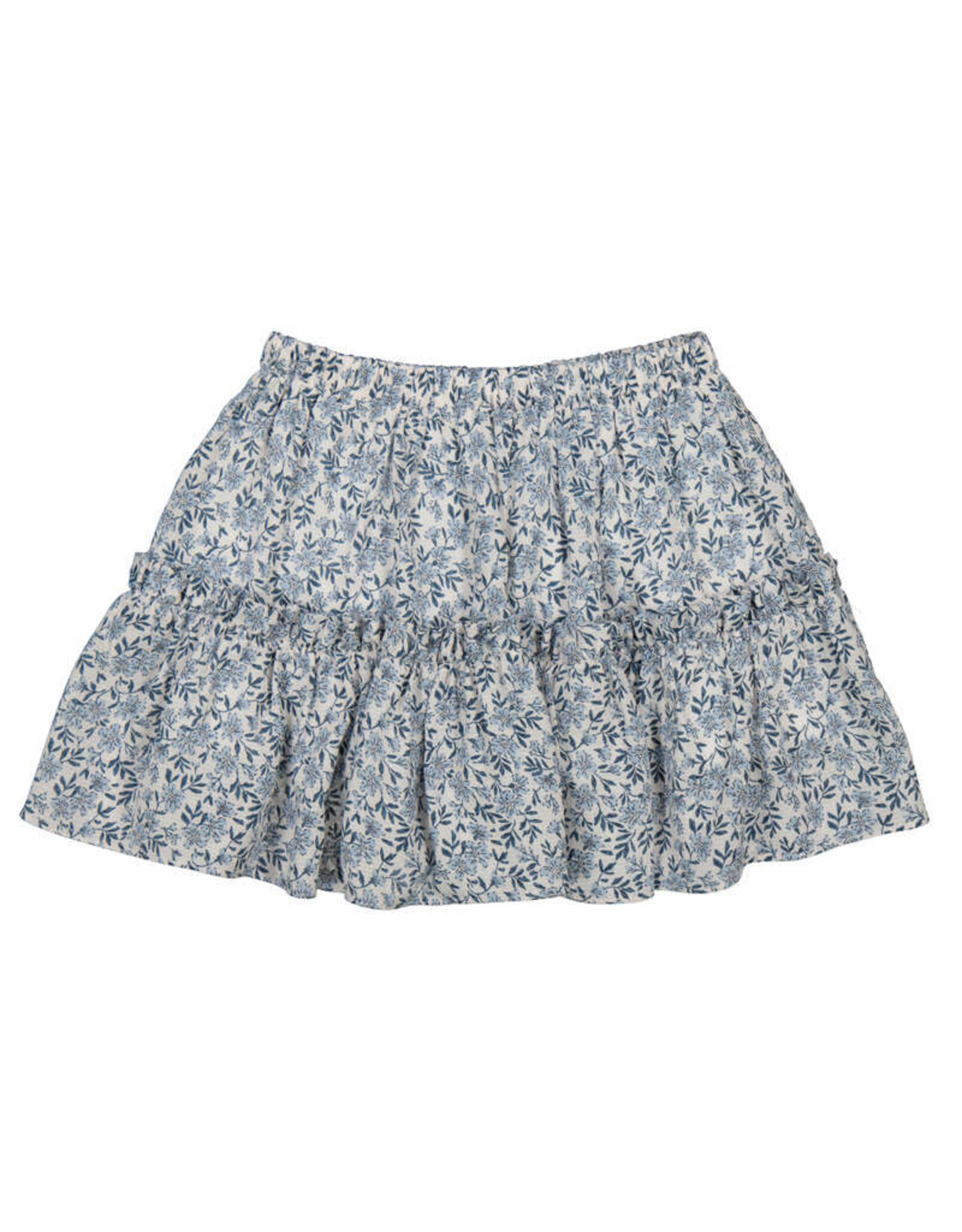 Mayoral Printed Dobby Skirt, Sky Blue Floral