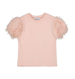 Mayoral Tulle SS Shirt, Blossom