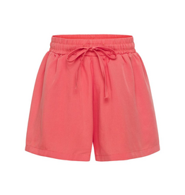 Pleat Remi Shorts Hot Coral