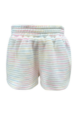 Pleat Carlisle Short Rainbow Stripe Knit