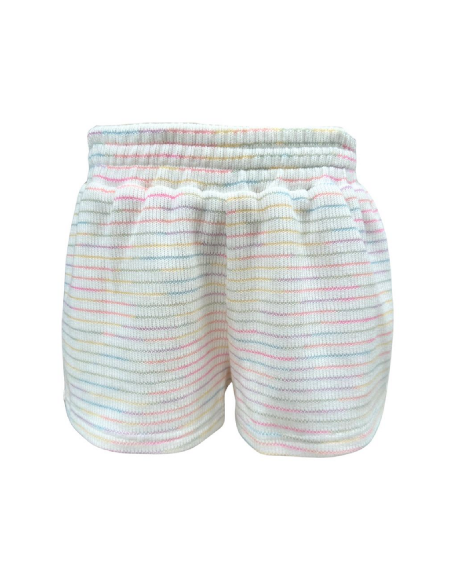 Pleat Carlisle Short Rainbow Stripe Knit