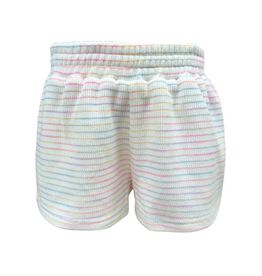 Pleat Carlisle Short Rainbow Stripe Knit