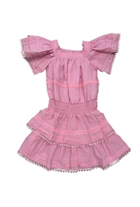 Joyous and Free Jewel Dress, Pink Swiss Dot