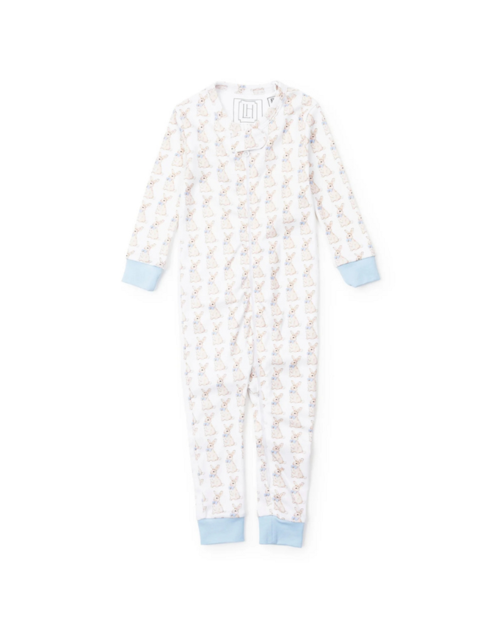 Lila + Hayes Boy's Zipper Blue Easter PJs