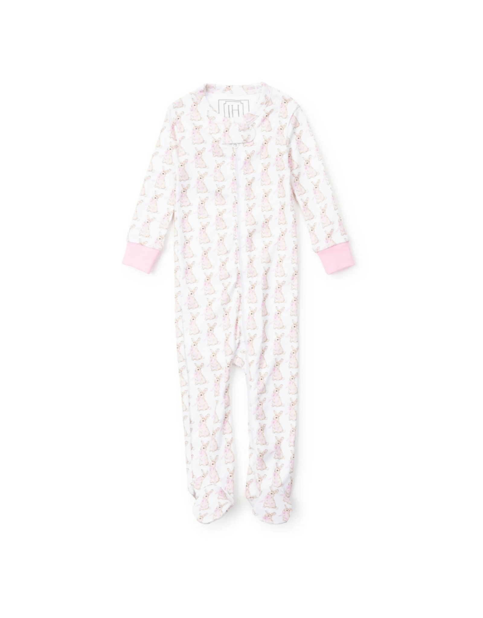 Lila + Hayes Girl's Pink Zipper Easter Pjs