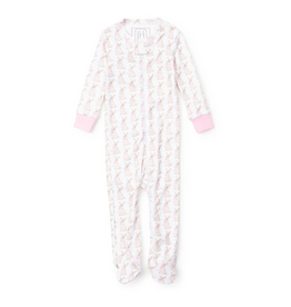 Lila + Hayes Girl's Pink Zipper Easter Pjs