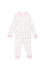 Lila + Hayes Pink Easter Bunnies PJ Set
