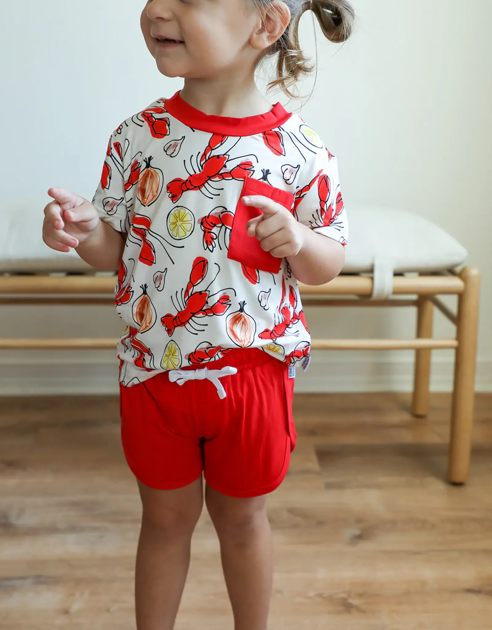 Southern Slumber Crawfish Boil Bamboo Varsity Short Set