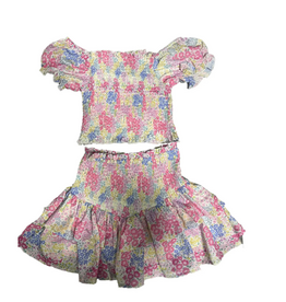 Tweenstyle Blooming Ditsy Tiered Skirt Set