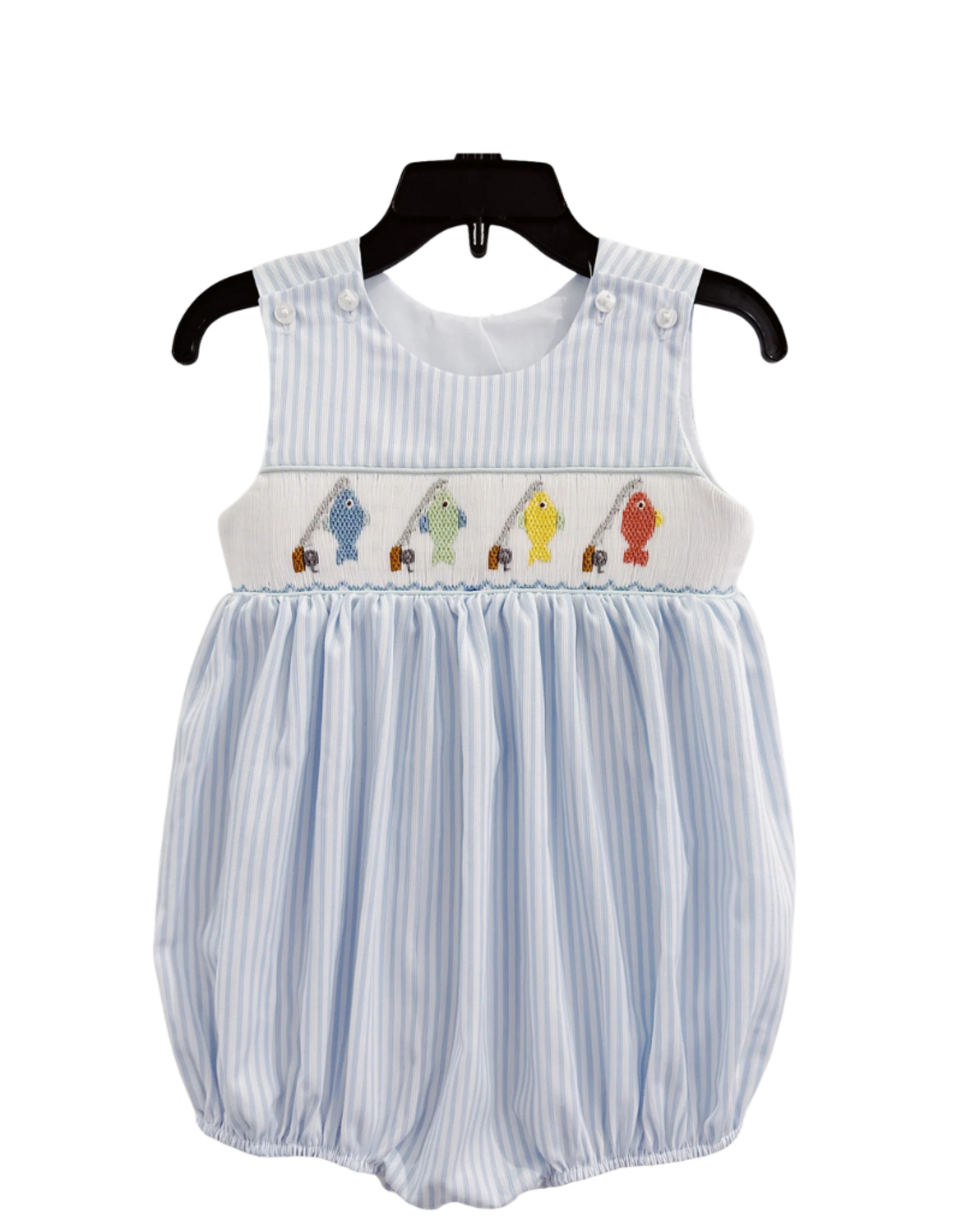 Lulu Bebe LLC Go Fish Smocked Boy Bubble