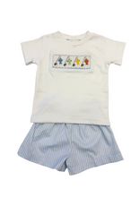 Lulu Bebe LLC Go Fish Smocked Short Set