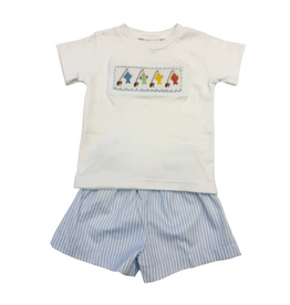 Lulu Bebe LLC Go Fish Smocked Short Set