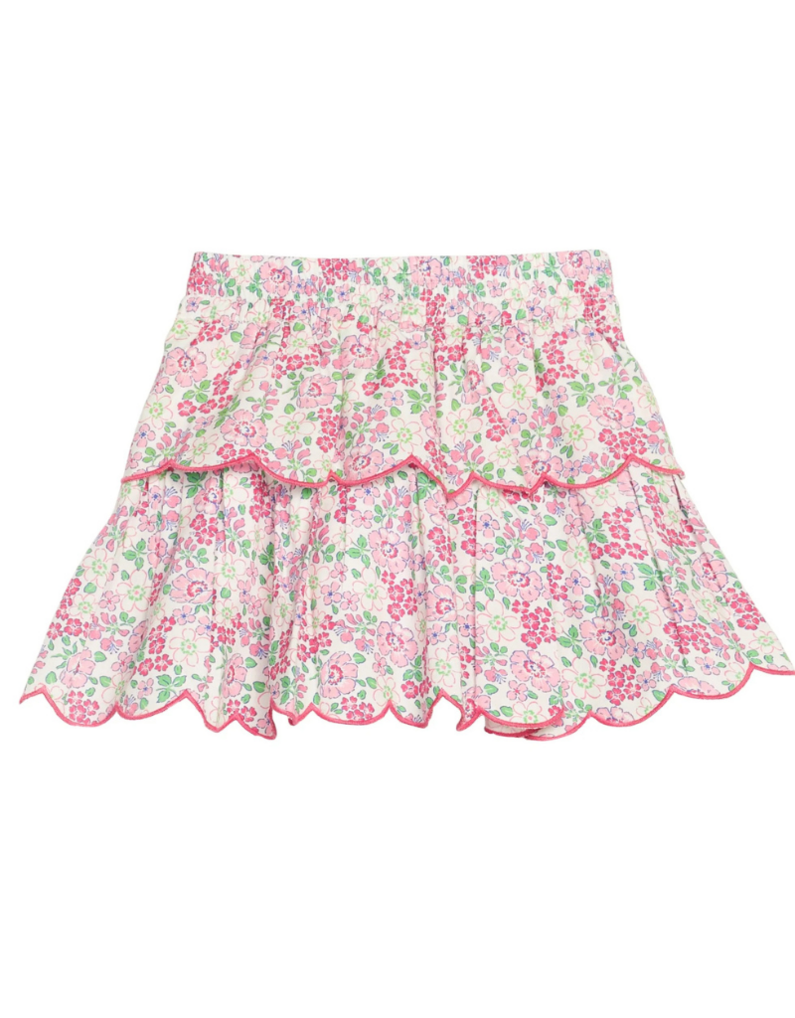 Bisby Two Tiered Skirt, Pink Bloomsbury Blossoms