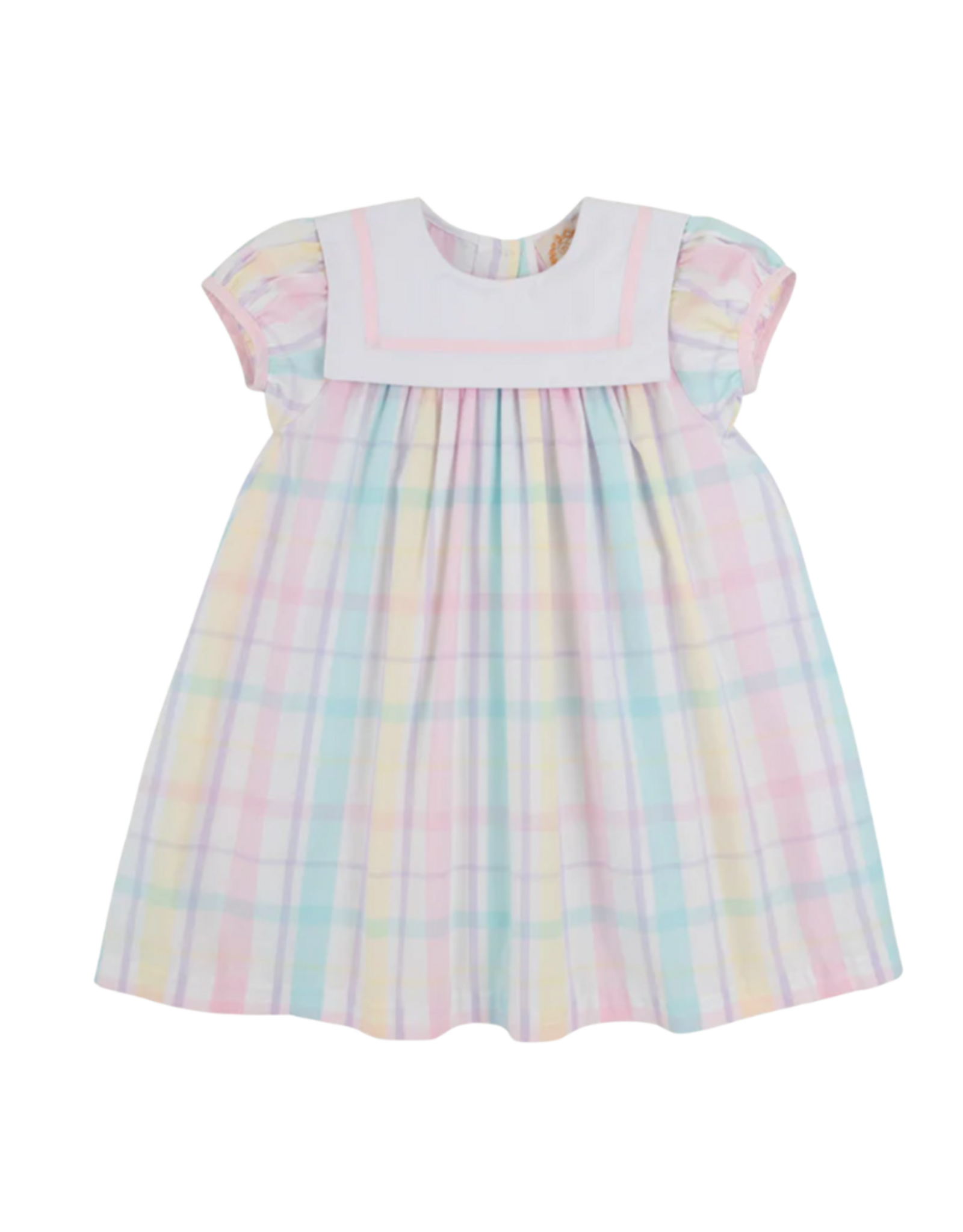 The Beaufort Bonnet Company Stewart's Square Collar Dress, Brunch Plate Plaid