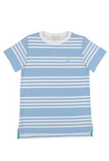 The Beaufort Bonnet Company Carter Crewneck, Sarasota Sky Saddle Ridge Stripe