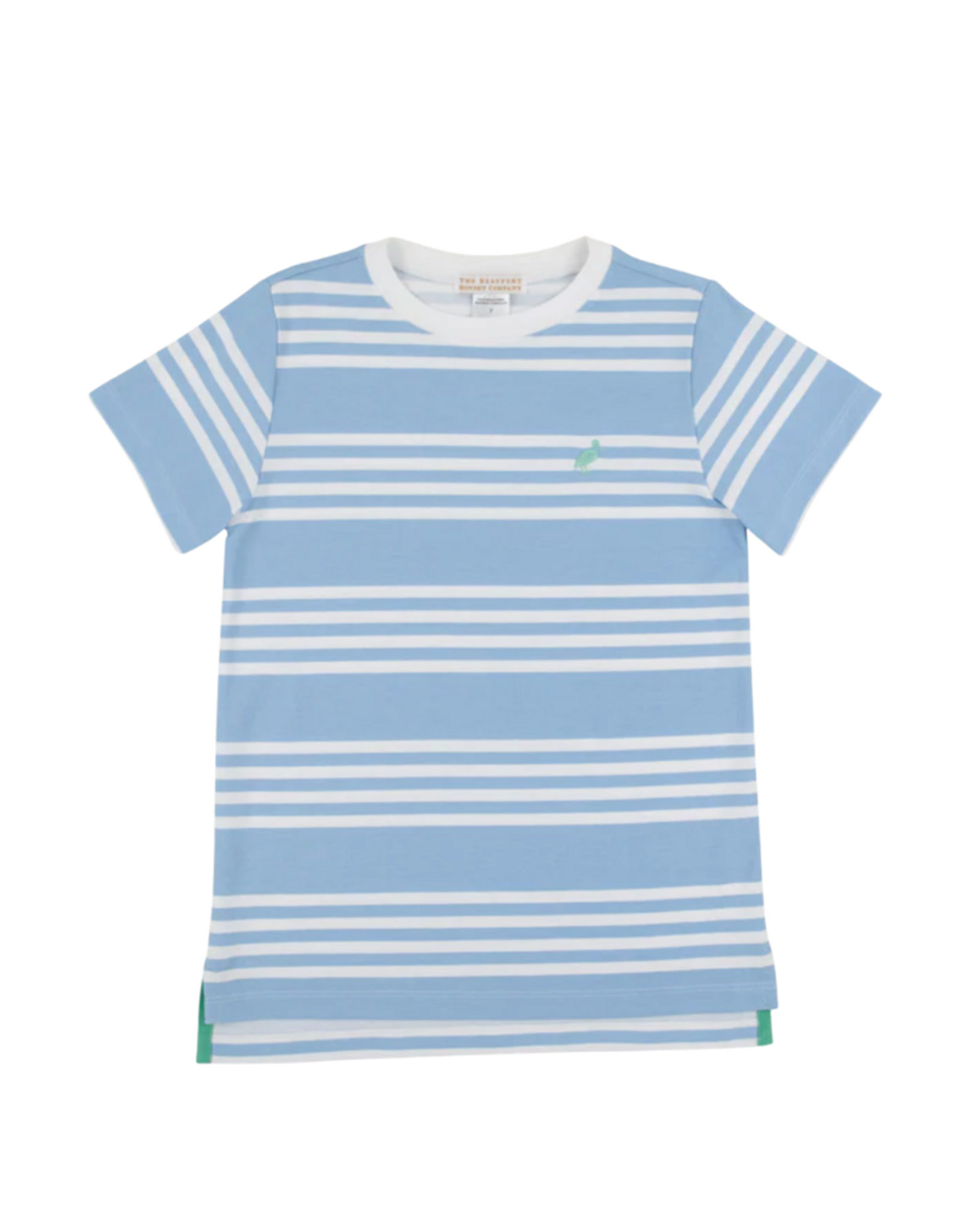 The Beaufort Bonnet Company Carter Crewneck, Sarasota Sky Saddle Ridge Stripe