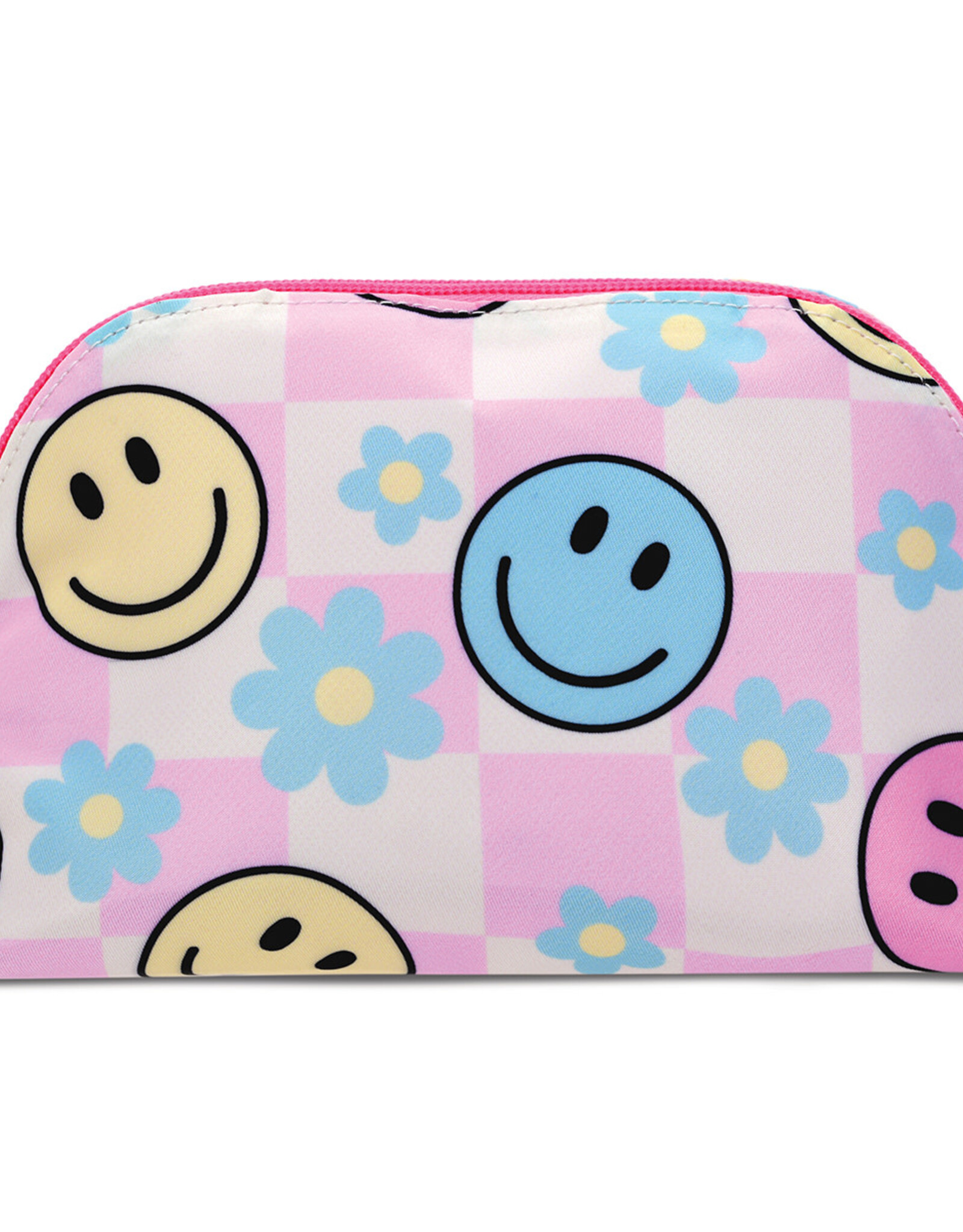 Iscream Happy Check Oval Cosmetic Bag