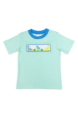 Zuccini Harry's Play Tee Dino Mint Stripe Knit