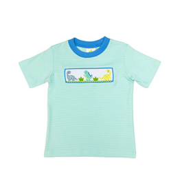 Zuccini Harry's Play Tee Dino Mint Stripe Knit