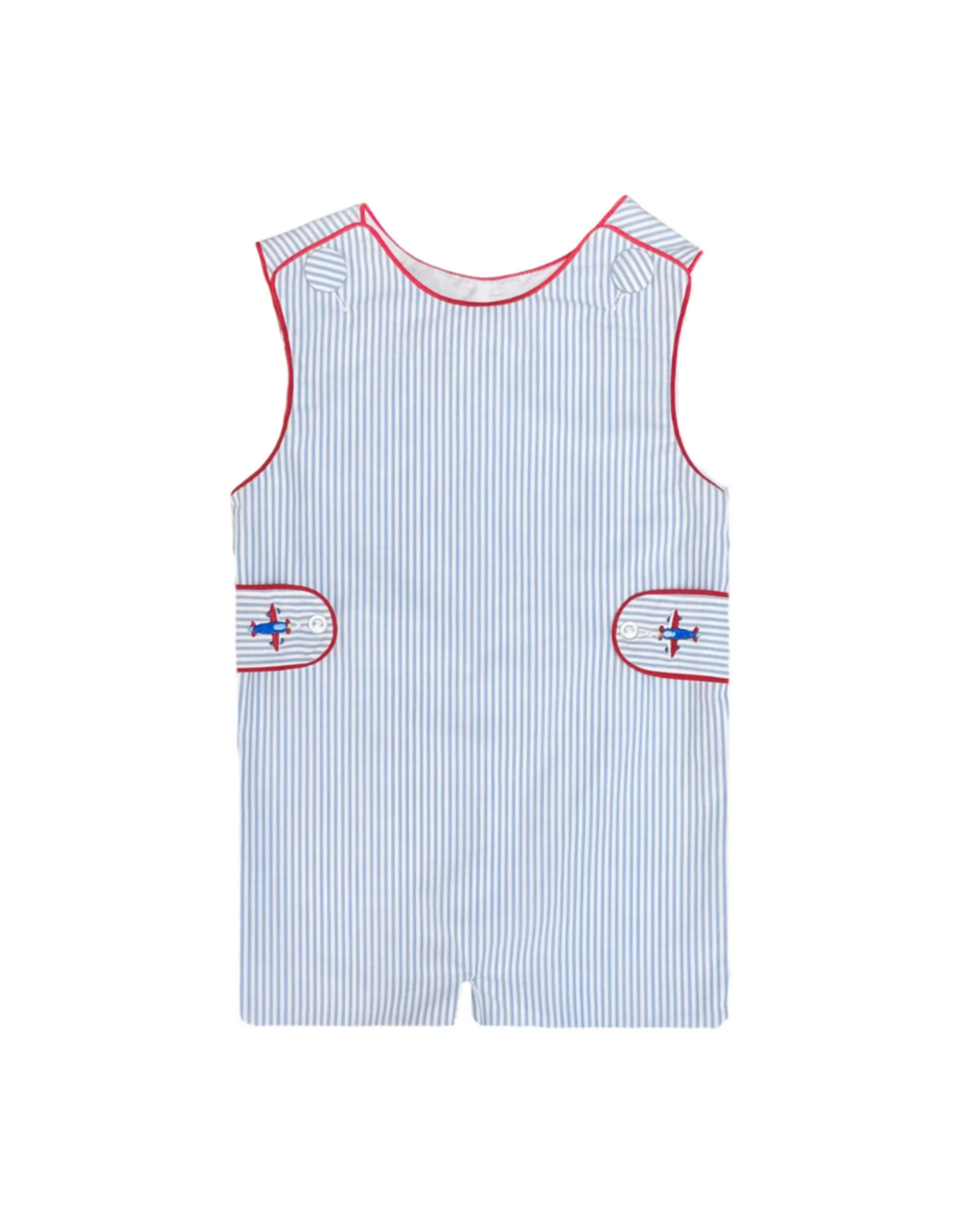 Zuccini Ashton Airplane Shortall, Lt Blue Stripe