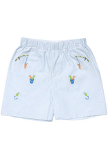 Zuccini Leo Fishing Lure Blue Seersucker Shorts