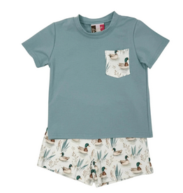 Banana Split Feathered Friends Short Set