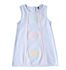 Banana Split Hadley Bow Aline Dress, Lt Blue