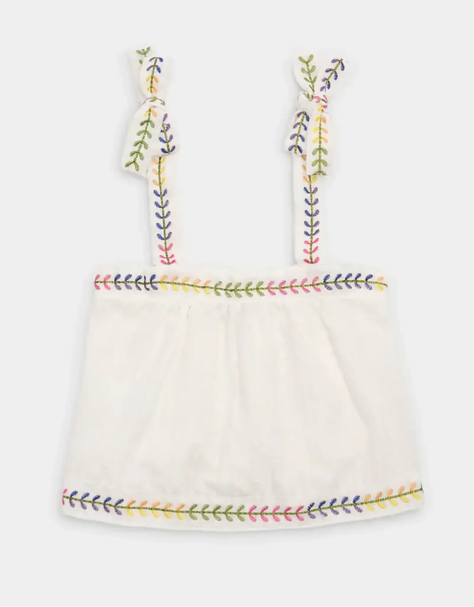 Joyous and Free Del Mar Top, White Swiss Dot